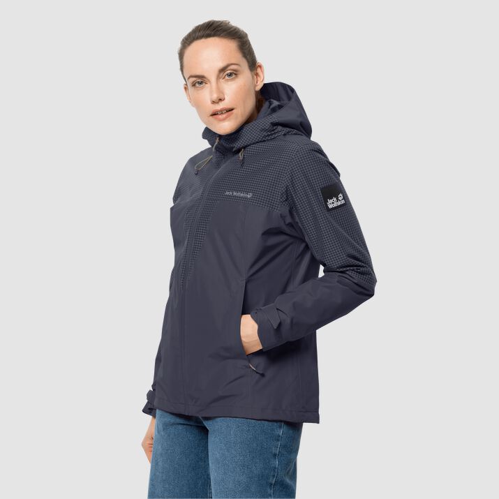 Chamarra Jack Wolfskin Dna Rhapsody 3in1 Mujer Azul Marino Mexico-3152896